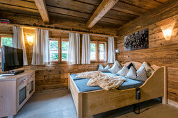Bett im Luxus Chalet Bayerischer Wald Bett im Luxus Chalet Bayerischer Wald