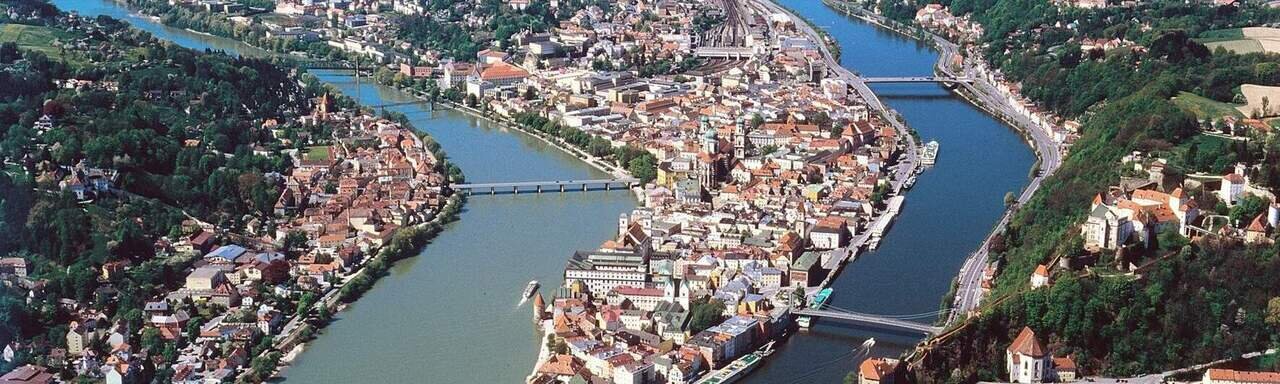 Luftbild Stadt Passau Niederbayern