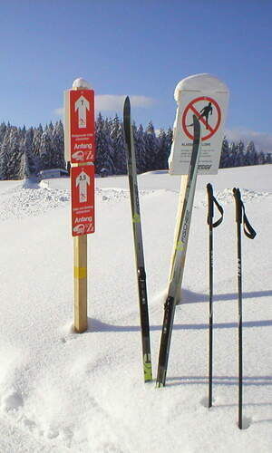 Skiausrüstung Skifahren Bayerischer Wald